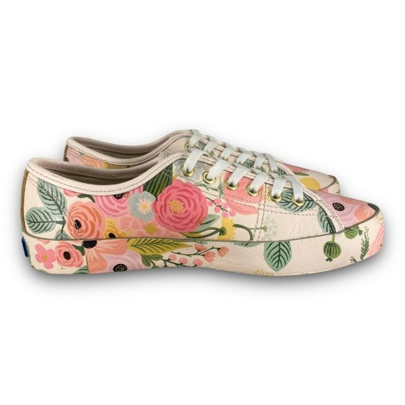 Keds Rifle Paper Co Kickstart Garden Party Sneakers WH62872 Floral Women 5.5 - Picture 3 of 9